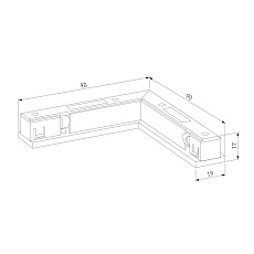 Коннектор L-образный Elektrostandard Brass Line 85006/00 a069642 1