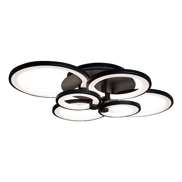 Потолочная светодиодная люстра iLedex Ring A001/6 BK Фото № 1