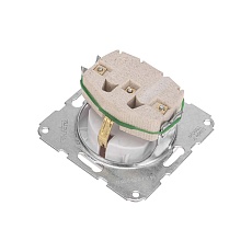 DEA Розетка 1-ая керамика с/з с крышкой с/у 16А мех. Бел KRANZ KR-78-0216 1