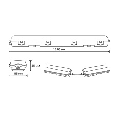 Потолочный светильник Gauss СПП-Т8-G13 Lite 909437212 2