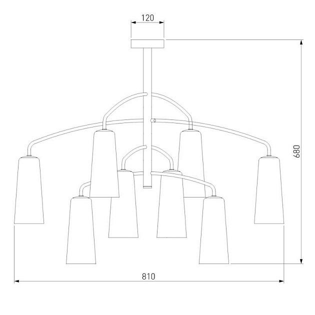 Подвесная люстра Eurosvet Omber 70137/8 хром изображение 3 Подвесная люстра Eurosvet Omber 70137/8 хром Фото № 3
