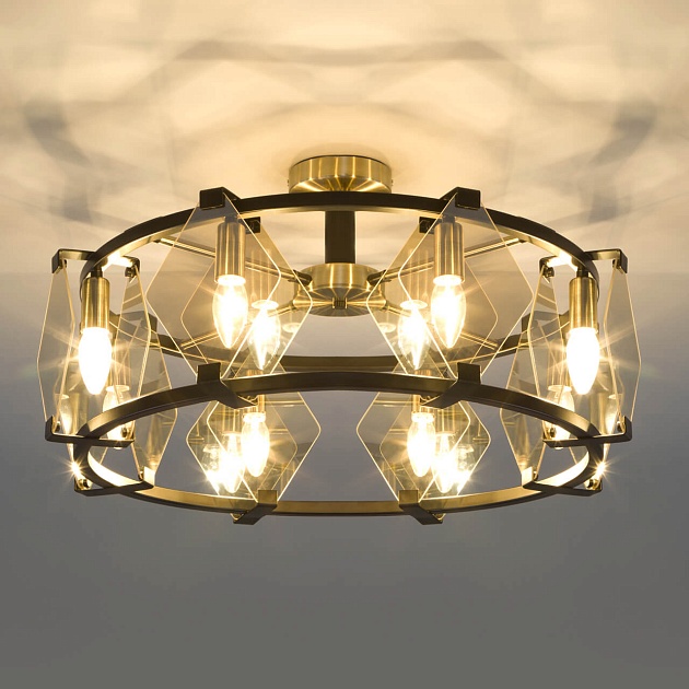 Потолочная люстра Eurosvet Aragon 60126/8 черный Smart изображение 6 Потолочная люстра Eurosvet Aragon 60126/8 черный Smart Фото № 6