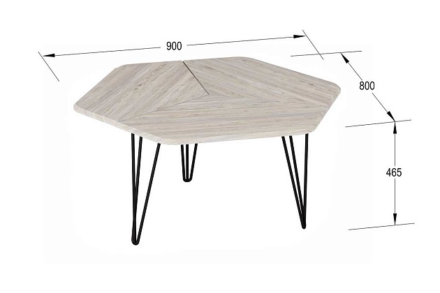 Журнальный стол Мебелик Олдем 006343 Фото № 3