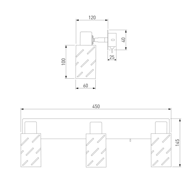 Спот Eurosvet Fente 20090/3 черный/хром Фото № 2