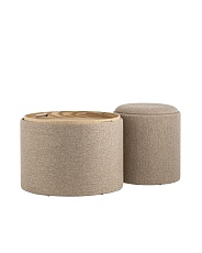 Пуф с ящиком Stool Group Хюгге S рогожка бежевая 19B260LS BY1701-3 5