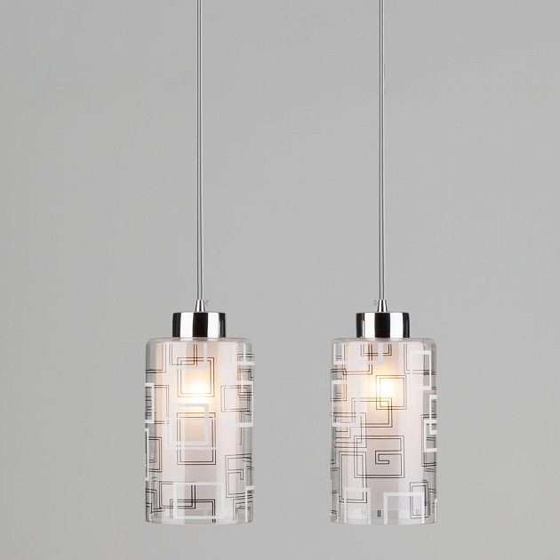 Подвесной светильник Eurosvet 50002/2 хром изображение 1 Подвесной светильник Eurosvet 50002/2 хром Фото № 1