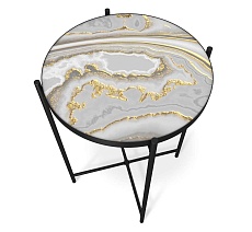 Журнальный стол Sheffilton SHT-CT8-3 золотистый пепел/черный муар 5093730103 1