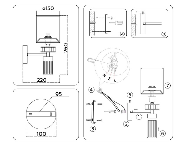 Бра Ambrella Light High Light Classic LH71305 Фото № 2