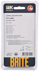 Рамка 2-постовая IEK Brite РУ-2-2-БрВа ваниль BR-M22-G-K10 2