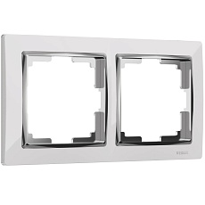 Рамка на 2 поста Werkel Snabb белый/хром W0021901 4690389160721