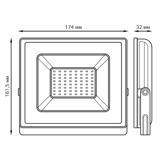 Прожектор светодиодный Gauss 50W 613100350 Фото № 8