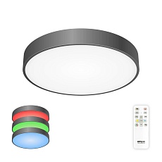 Потолочный светодиодный светильник с пультом ДУ Citilux Купер RGB Черный CL72470G1