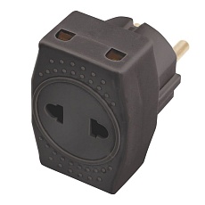 Разветвитель сетевой 3-местный компактный б/з Stekker ADP10-16-20, 250V, 10A, черный 39295