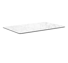 Кухонный стол Sheffilton SHT-TU14/ТT27-1 120/76 пластик HPL белый муар/золото/белая аврора 3227631403 5