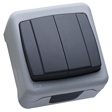 Выключатель двухклавишный с пружинным зажимом Makel 36064103