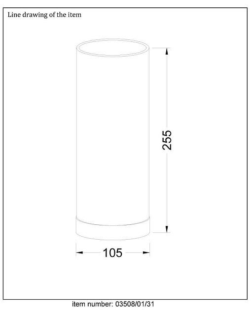 Настольная лампа Lucide Tubi 03508/01/31 Фото № 3