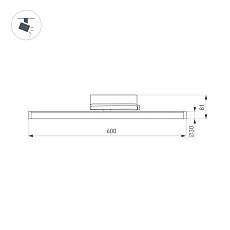 Трековый светодиодный светильник Arlight LGD-Tube-Turn-4TR-L600-20W Day4000 036297(1) 1