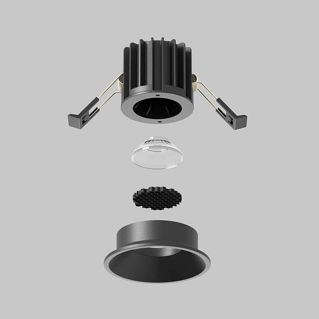 Встраиваемый светильник Maytoni Technical Downlight Round DL058-7W2.7K-B изображение 6 Встраиваемый светильник Maytoni Technical Downlight Round DL058-7W2.7K-B Фото № 6