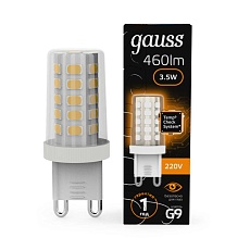 Лампа светодиодная Gauss G9 3,5W 3000К прозрачная 107009105 4