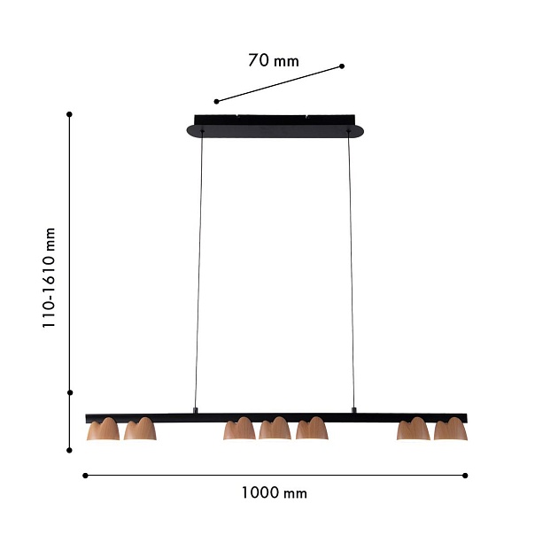 Подвесная светодиодная люстра Favourite Interline 4266-7P изображение 2 Подвесная светодиодная люстра Favourite Interline 4266-7P Фото № 2
