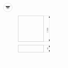 Потолочный светодиодный светильник Arlight SP-Quadro-S500x500-50W Day4000 034801 1