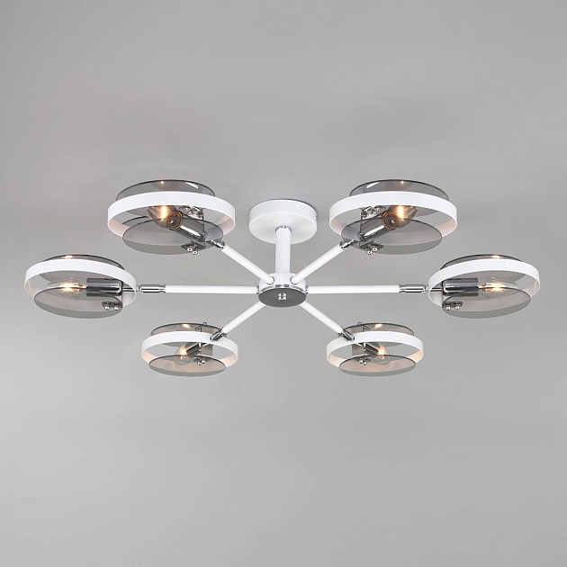 Потолочная люстра Eurosvet Gallo 70121/6 белый изображение 1 Потолочная люстра Eurosvet Gallo 70121/6 белый Фото № 1