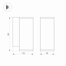 Уличный настенный светодиодный светильник Arlight LGD-Forma-Wall-R90-12W Day4000 037256 1
