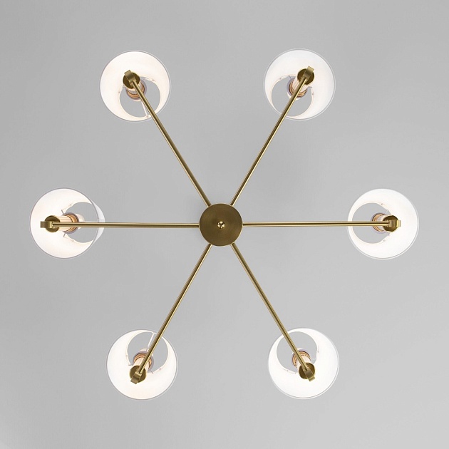 Потолочная люстра Eurosvet 60145/6 латунь изображение 2 Потолочная люстра Eurosvet 60145/6 латунь Фото № 2