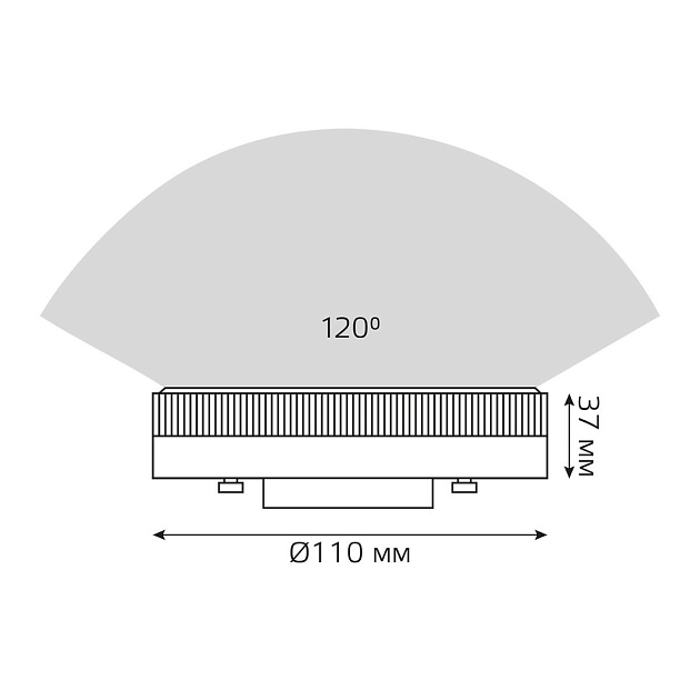 Лампа светодиодная Gauss GX70 14W 6500K матовая 83834 Фото № 7