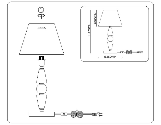 Настольная лампа Ambrella light High light LH75262 изображение 7 Настольная лампа Ambrella light High light LH75262 Фото № 7