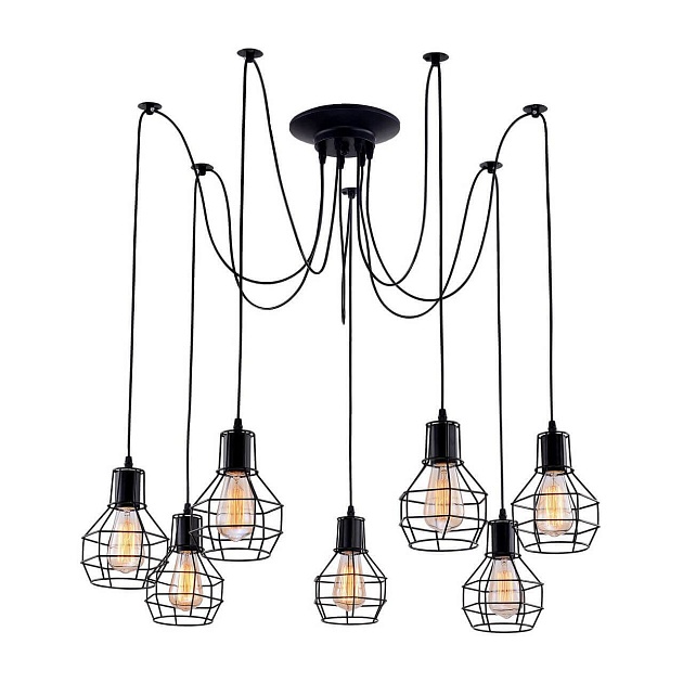Подвесная люстра Arte Lamp A1109SP-7BK Фото № 1