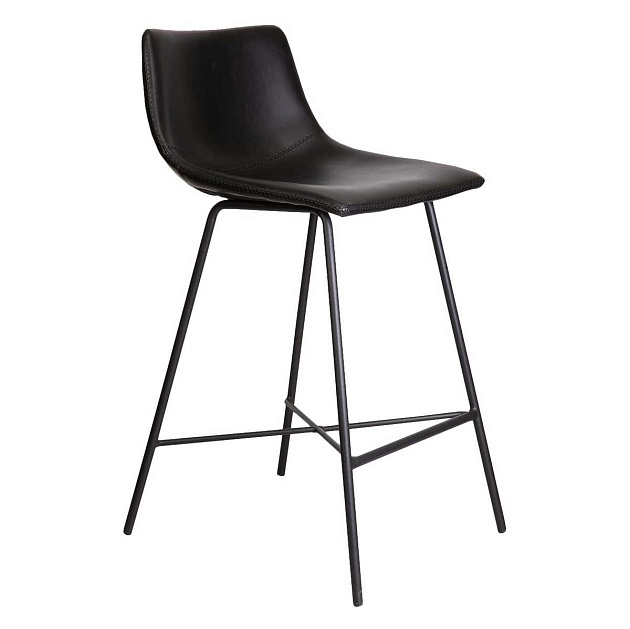 Барный стул AksHome Mexico черный + черная нить, экокожа 63663 изображение 1 Барный стул AksHome Mexico черный + черная нить, экокожа 63663 Фото № 1