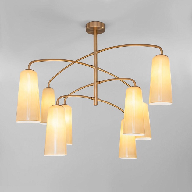 Подвесная люстра Eurosvet Omber 70137/8 латунь изображение 5 Подвесная люстра Eurosvet Omber 70137/8 латунь Фото № 5