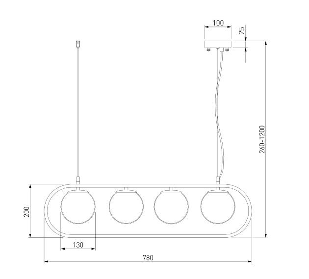 Подвесной светильник Eurosvet Ringo 50089/4 хром Фото № 2