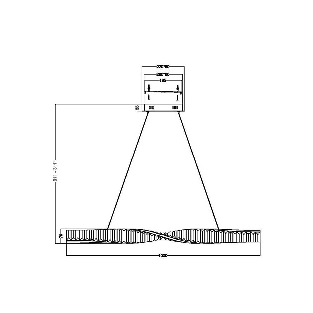 Подвесной светодиодный светильник Maytoni Krone P097PL-L28BS3K изображение 6 Подвесной светодиодный светильник Maytoni Krone P097PL-L28BS3K Фото № 6
