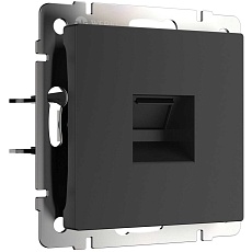 Розетка Werkel Ethernet RJ-45 черный матовый W1181008 4690389156946