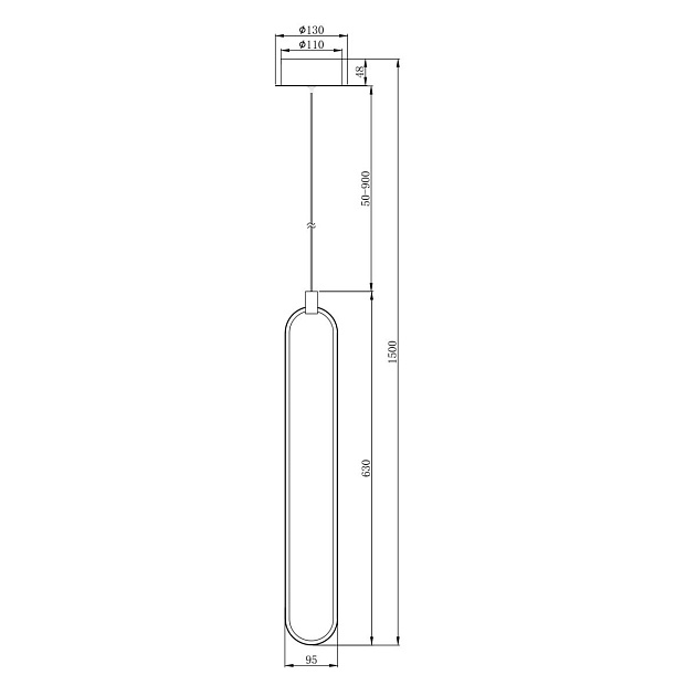 Подвесной светодиодный светильник Maytoni Chain MOD017PL-L13N изображение 8 Подвесной светодиодный светильник Maytoni Chain MOD017PL-L13N Фото № 8