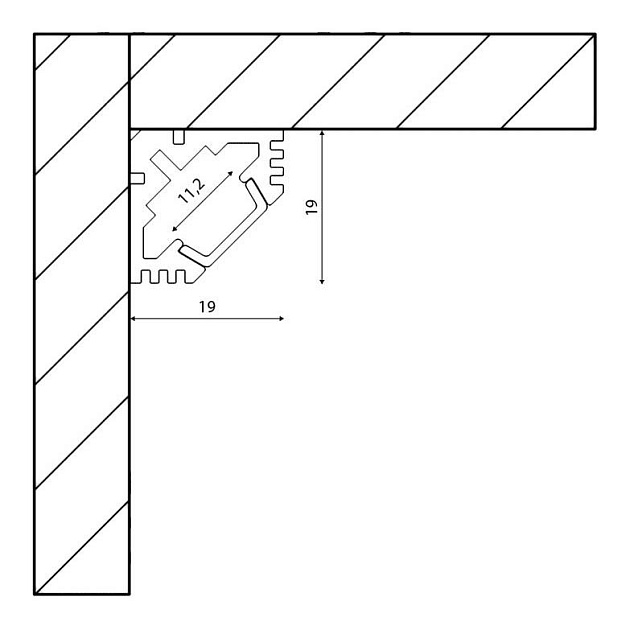 Профиль с рассеивателем SWG SF-1919 001373 изображение 2 Профиль с рассеивателем SWG SF-1919 001373 Фото № 2