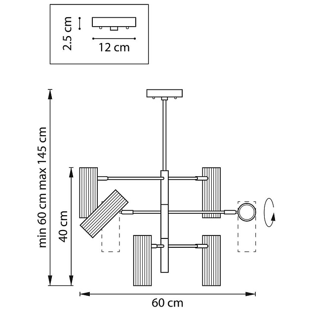 Подвесная люстра Lightstar Roma 718263 изображение 2 Подвесная люстра Lightstar Roma 718263 Фото № 2