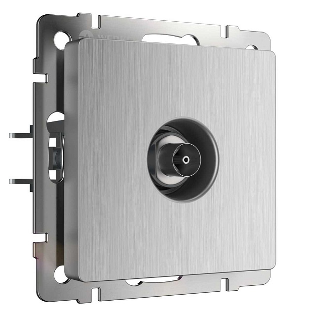 ТВ-розетка оконечная Werkel cеребряный рифленый W1183009 4690389159909 Фото № 1