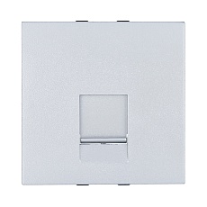 Накладка LK Studio для розетки телефонной, компьютерной RJ,45х45мм (серебристый металлик) LK45 853203-1