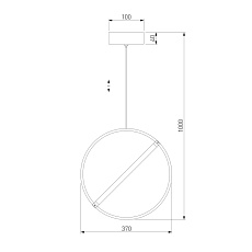Подвесной светодиодный светильник Eurosvet Element 90281/1 хром 1