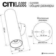 Настенный светилтник Citilux Axel CL512320 1