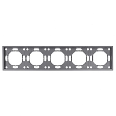 Рамка STEKKER, PFR00-5005-10 5-местная, серия Эмили, платиново-серый, soft touch 49966