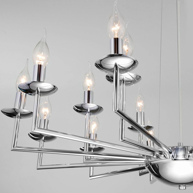 Подвесная люстра Eurosvet Cariso 60150/18 хром изображение 5 Подвесная люстра Eurosvet Cariso 60150/18 хром Фото № 5