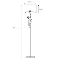 Торшер Lucide Extravaganza Chimp 10702/81/30 1
