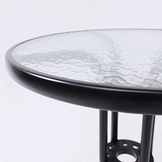 Садовый стол AksHome Verona 60*73, сталь-черная/закаленное стекло 5мм 94008 4