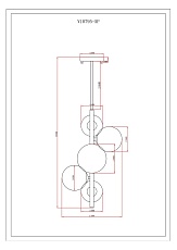 Подвесная люстра Moderli Renny V10795-5P 1