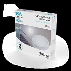 Настенно-потолочный светодиодный светильник Gauss Hall 193411215 4