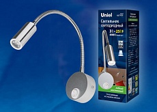 Бра Uniel ULT-F21-3W/4000K IP20 Silver UL-00004177 1